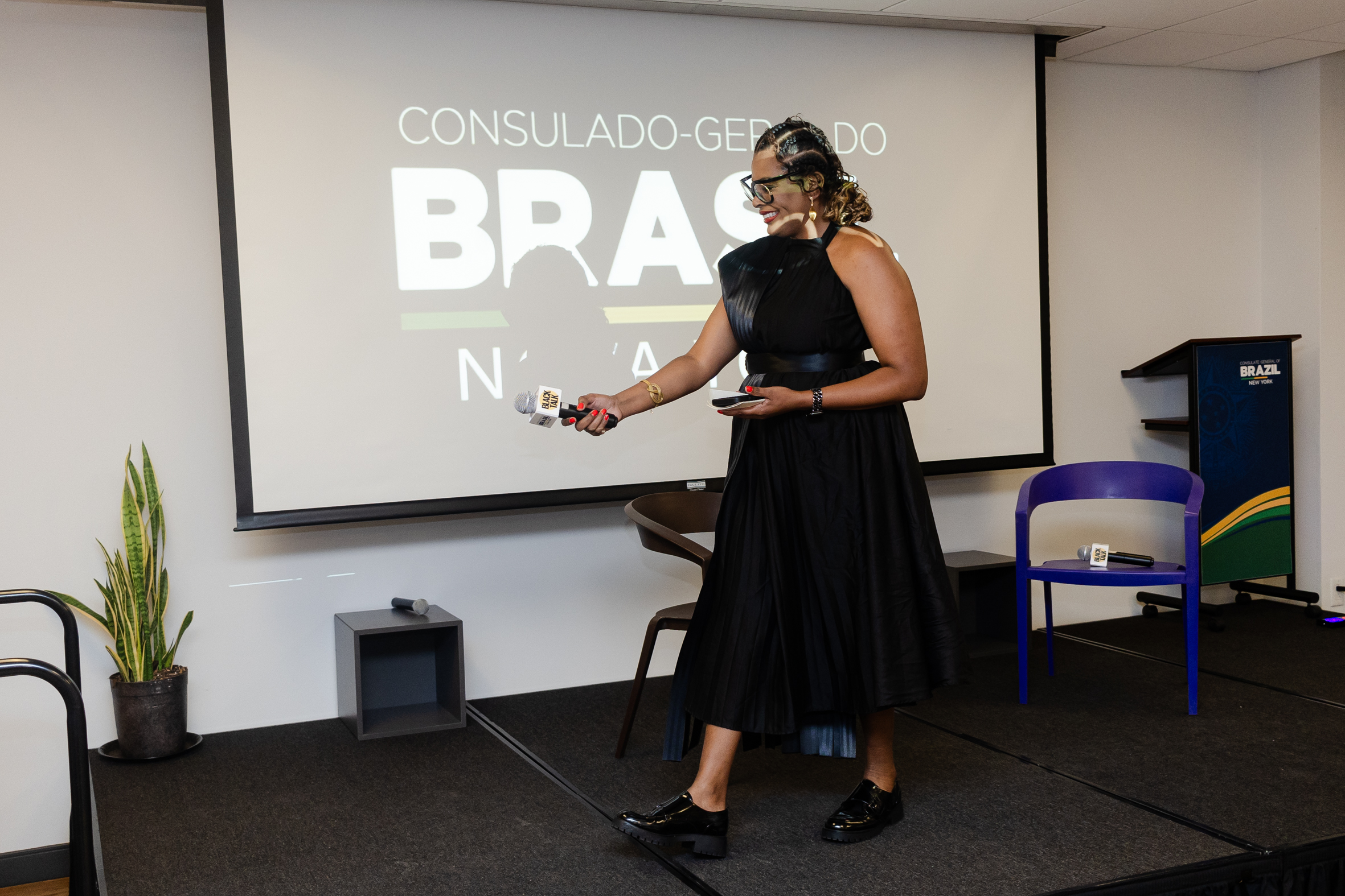 Inês Ferreira no Consulado do Brasil em Nova York