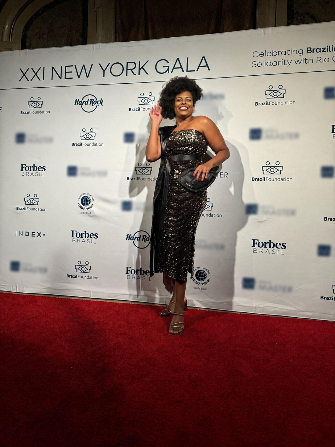 Inês Ferreira no Gala da BrazilFoundation em Nova York